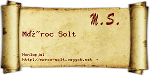 Móroc Solt névjegykártya